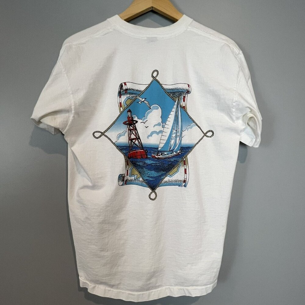 Pensacola Florida Souvenir T Shirt Single Stitch Size Large Vintage Distressed - Picture 4 of 11